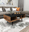 HABITAT ET JARDIN - Table basse en bois "Line " - 90 x 56 x 40 cm - Noyer clair - vignette