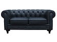 HABITAT ET JARDIN - Canapé fixe Chesterfield "Aliza" - 157 x 82 x 70 cm - 2 places - Noir - vignette