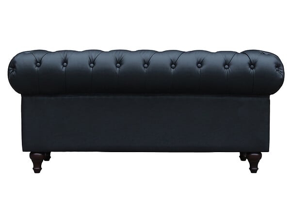 HABITAT ET JARDIN - Canapé fixe Chesterfield "Aliza" - 157 x 82 x 70 cm - 2 places - Noir - large