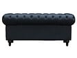 HABITAT ET JARDIN - Canapé fixe Chesterfield "Aliza" - 157 x 82 x 70 cm - 2 places - Noir - vignette