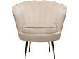 HABITAT ET JARDIN - Fauteuil en velours "Floria" - 70 x 73 x 76 cm - Beige - vignette