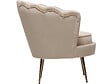 HABITAT ET JARDIN - Fauteuil en velours "Floria" - 70 x 73 x 76 cm - Beige - vignette