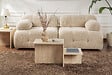 HABITAT ET JARDIN - Table basse en bois "Harmony" - 80 x 40 x 40 cm - Travertin - vignette