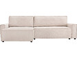 HABITAT ET JARDIN - Canapé d'angle convertible en tissu texturé "Montaigne" - 4 places - Beige - vignette
