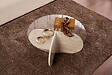 HABITAT ET JARDIN - Table basse en bois "Aeris" - 75 x 75 x 35 cm - TravertinTransparent - vignette