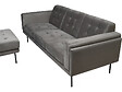 HABITAT ET JARDIN - Canapé d'angle reversible en velours "Noé" - 3 places - Gris - vignette