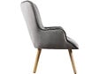 HABITAT ET JARDIN - Fauteuil style scandinave velours "Odense" - 73 x 81 x 92.5 cm - 1 place - Gris - vignette