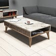 HABITAT ET JARDIN - Table basse en bois "Milan" - 105 x 60 x 34 cm - NoyerBlanc - vignette