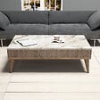 HABITAT ET JARDIN - Table basse en bois "Milan" - 105 x 60 x 34 cm - NoyerBlanc - vignette