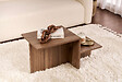HABITAT ET JARDIN - Table basse en bois "Harmony" - 80 x 40 x 40 cm - Noyer - vignette