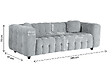 HABITAT ET JARDIN - Canapé droit en tissu chenille "Vendome" - 3 places - Gris - vignette