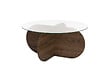 HABITAT ET JARDIN - Table basse en bois "Aeris" - 75 x 75 x 35 cm - NoyerTransparent - vignette
