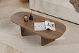 HABITAT ET JARDIN - Table basse en bois "Ovalis" - 130 x 65 x 40 cm - Noyer - vignette