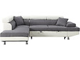 HABITAT ET JARDIN - Canapé d'angle convertible "Sophia luxe" - 265 x 190.5 x 80/91 cm - Blanc / Gris - 5 places - Angle gauche - vignette