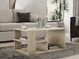 HABITAT ET JARDIN - Table basse en bois "Eros" - 80 x 40 x 50 cm - Travertin - vignette