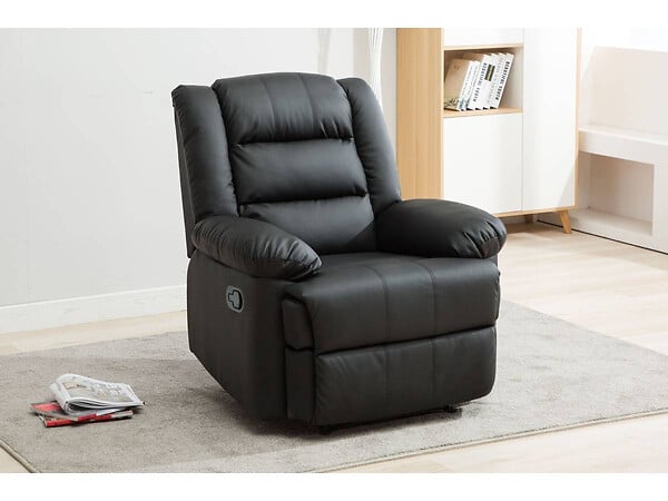 HABITAT ET JARDIN - Fauteuil relax "Buckingham" - 85 x 93 x 100 cm - Noir - large