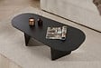 HABITAT ET JARDIN - Table basse en bois "Ovalis" - 130 x 65 x 40 cm - Bois Noir - vignette