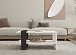 HABITAT ET JARDIN - Table basse en bois "Funda" - 80 x 55 x 35 cm - AnthraciteBlanc - vignette