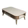 HABITAT ET JARDIN - Table basse en bois "Eylül" - 105 x 60 x 34 cm - Crème - vignette