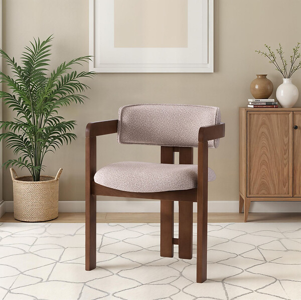 HABITAT ET JARDIN - Chaise en bois "Cozy" - 44 x 57 x 76 cm - Crème de noix - large