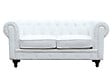 HABITAT ET JARDIN - Canapé fixe Chesterfield "Aliza" - 157 x 82 x 70 cm - 2 places - Blanc - vignette