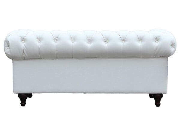 HABITAT ET JARDIN - Canapé fixe Chesterfield "Aliza" - 157 x 82 x 70 cm - 2 places - Blanc - large
