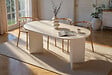 HABITAT ET JARDIN - Table à manger en bois "Sablin" - 180 x 89 x 75 cm - Bois Blanc - vignette