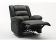 HABITAT ET JARDIN - Fauteuil relax "Buckingham" - 85 x 93 x 100 cm - Noir / Gris foncé - vignette