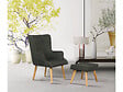 HABITAT ET JARDIN - Fauteuil style scandinave tissu "Odense" - 1 place - Gris foncé - vignette