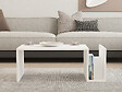 HABITAT ET JARDIN - Table basse en bois "Memo" - 86 x 50 x 32 cm - Blanc - vignette