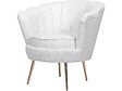 HABITAT ET JARDIN - Fauteuil bouclette "Floria" - 75 x 68 x 77,5 cm -  Blanc - vignette