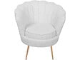 HABITAT ET JARDIN - Fauteuil bouclette "Floria" - 75 x 68 x 77,5 cm -  Blanc - vignette
