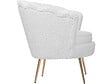 HABITAT ET JARDIN - Fauteuil bouclette "Floria" - 75 x 68 x 77,5 cm -  Blanc - vignette