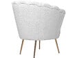 HABITAT ET JARDIN - Fauteuil bouclette "Floria" - 75 x 68 x 77,5 cm -  Blanc - vignette