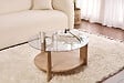 HABITAT ET JARDIN - Table basse en bois "Clara" - 75 x 75 x 40 cm - Chêne SaphirFumées - vignette
