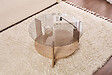 HABITAT ET JARDIN - Table basse en bois "Clara" - 75 x 75 x 40 cm - Chêne SaphirFumées - vignette