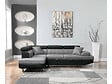 HABITAT ET JARDIN - Canapé d'angle convertible "Sophia luxe" - 265 x 190.5 x 80/91 cm - Noir / Gris - 5 places - Angle gauche - vignette