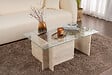 HABITAT ET JARDIN - Table basse en bois "Vetrino" - 105 x 65 x 40 cm - Travertin - vignette