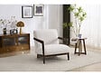 HABITAT ET JARDIN - Fauteuil intérieur scandinave en bois et tissu "Lena" - Beige - vignette