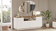 HABITAT ET JARDIN - Buffet en bois "FR15" - 180 x 44 x 75 cm - Pin atlantique Blanc - vignette