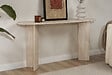 HABITAT ET JARDIN - Console en bois "Sira" - 150 x 35 x 75 cm - Travertin - vignette