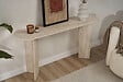 HABITAT ET JARDIN - Console en bois "Sira" - 150 x 35 x 75 cm - Travertin - vignette