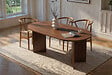 HABITAT ET JARDIN - Table à manger en bois "Sablin" - 180 x 89 x 75 cm - Noyer - vignette