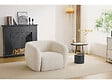 HABITAT ET JARDIN - Fauteuil tissu bouclette "Washington" - Blanc - vignette