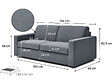 HABITAT ET JARDIN - Canapé lit convertible express en tissu "Diana" - Gris - vignette