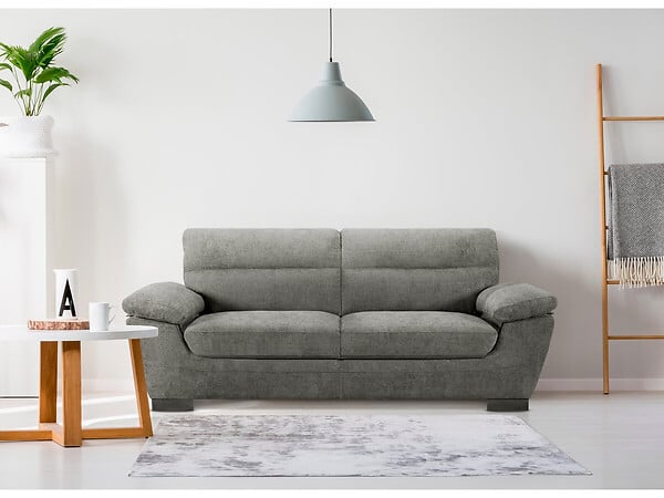 HABITAT ET JARDIN - Canapé fixe en tissu "Dallas" - 210 X 88 X 90 cm - 3 places - Gris - large