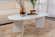 HABITAT ET JARDIN - Table basse en bois "Sable" - 60 x 119 x 40 cm - Blanc - vignette