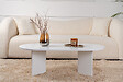 HABITAT ET JARDIN - Table basse en bois "Sable" - 60 x 119 x 40 cm - Blanc - vignette