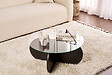 HABITAT ET JARDIN - Table basse en bois "Aeris" - 75 x 75 x 35 cm - Bois NoirFumée - vignette