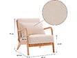 HABITAT ET JARDIN - Fauteuil "Clinton" en bois style scandinave - Lin - Beige - vignette